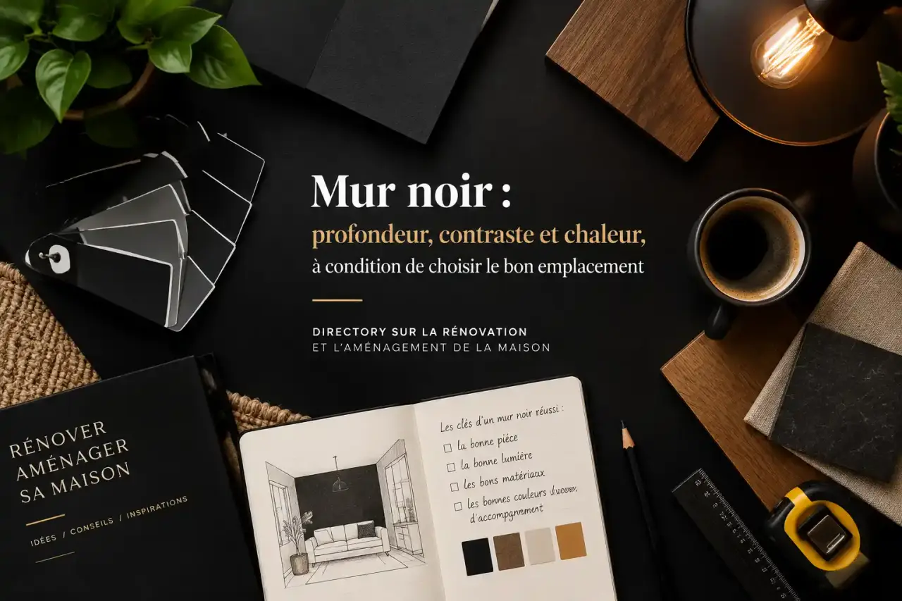 Mur noir : profondeur, contraste et chaleur, à condition de choisir le bon emplacement
