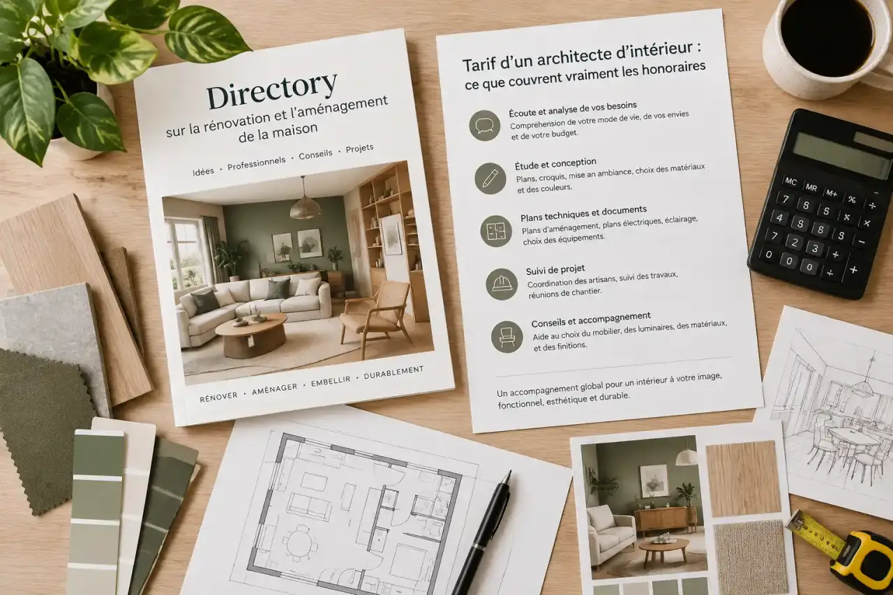 Tarif d’un architecte d’intérieur : ce que couvrent vraiment les honoraires