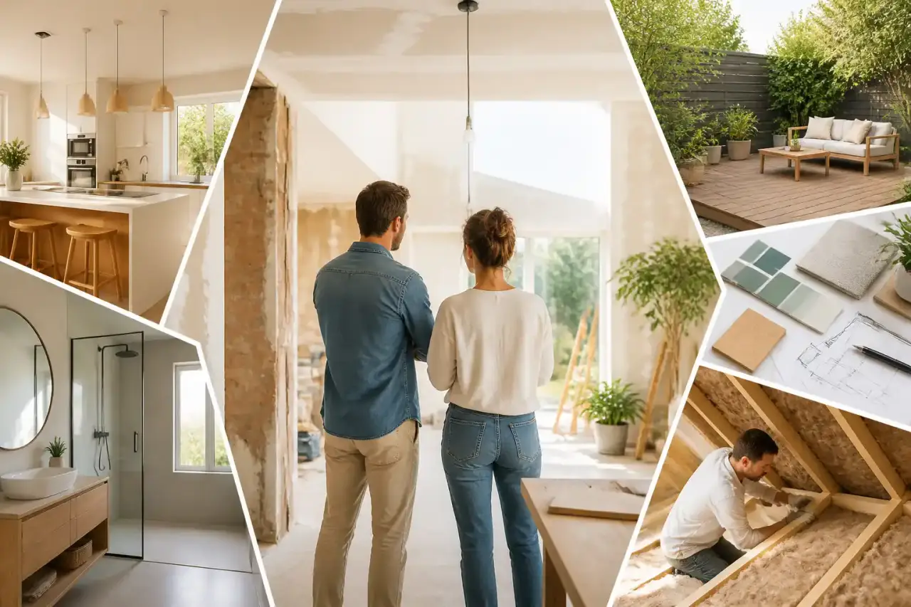 Intérieur moderne en cours d'aménagement et de rénovation